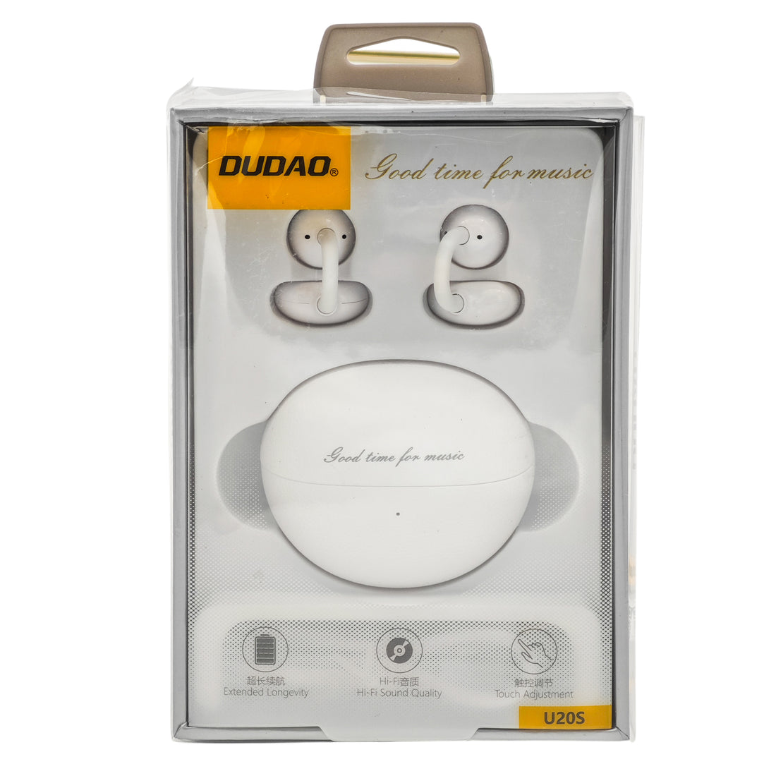 L'Arcolaio Open-Ear TWS Wireless Bluetooth Earbuds with Touch Control, Hi-Fi Audio, Charging Case, White
