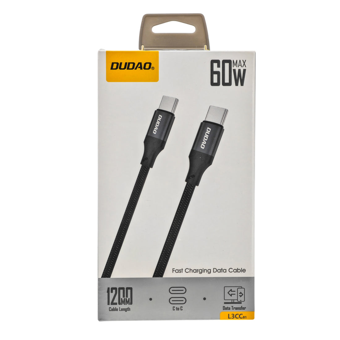 L'Arcolaio USB-C to USB-C Cable 1.2 Meters, Fast Charging 60W Power Delivery and Data Transfer, Black