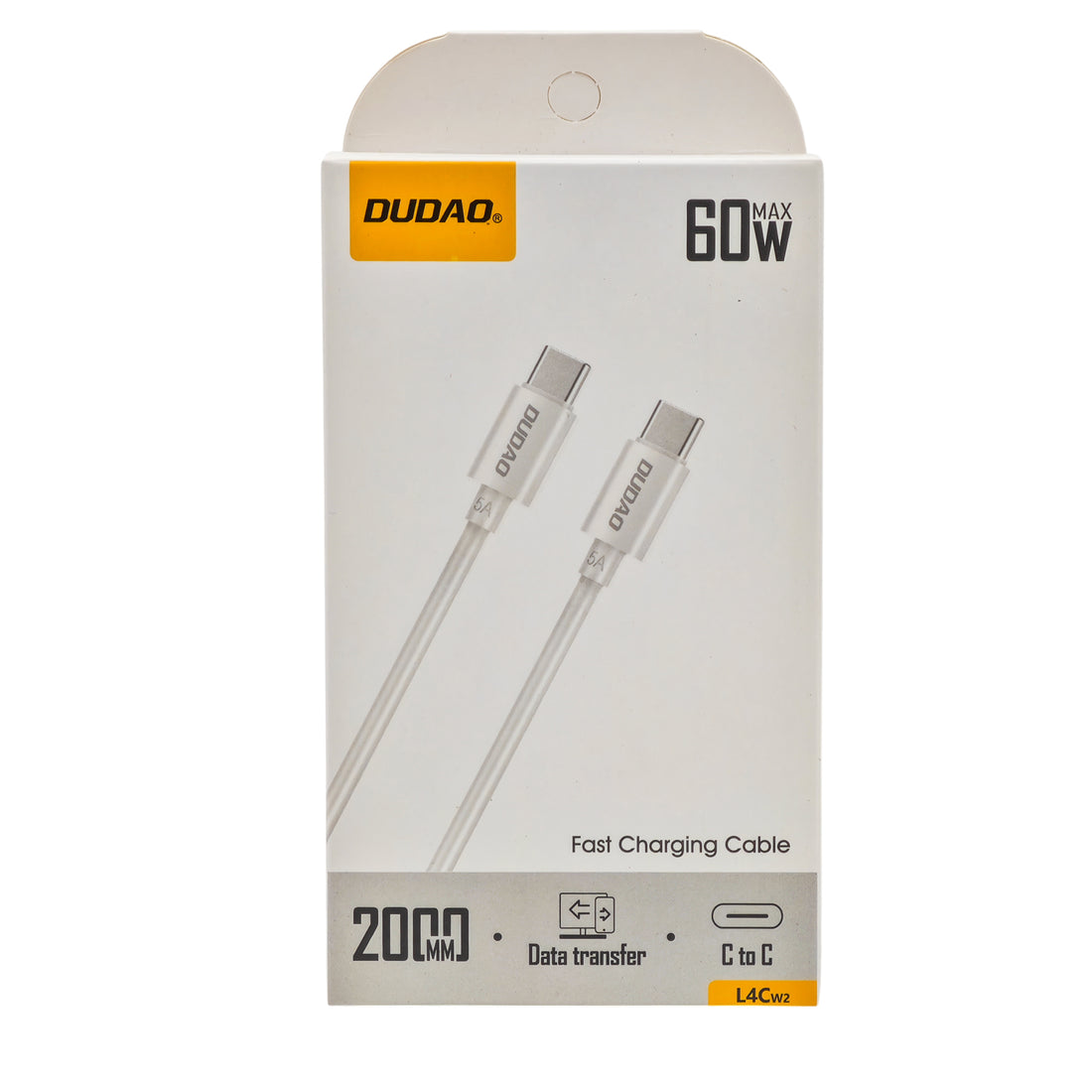 L'Arcolaio USB-C to USB-C 60W Fast Charging and Data Transfer Cable 2m White