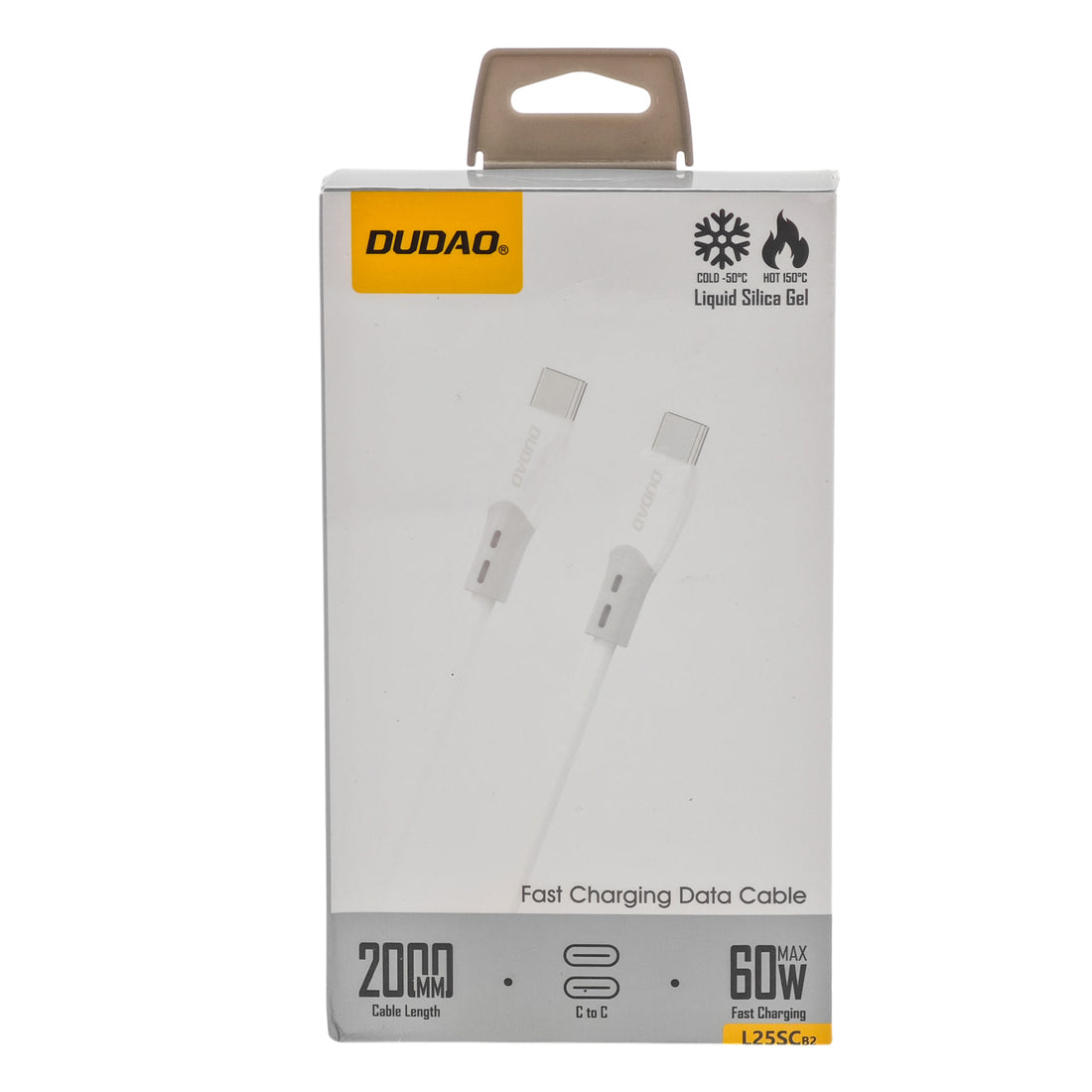 L'Arcolaio USB-C to USB-C 60W Liquid Silicone Fast Charging Cable 2m White