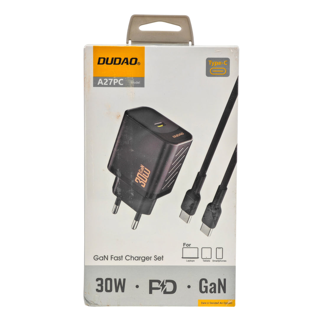The Arcolaio 30W USB-C Power Delivery GaN Wall Charger with USB-C Cable Black