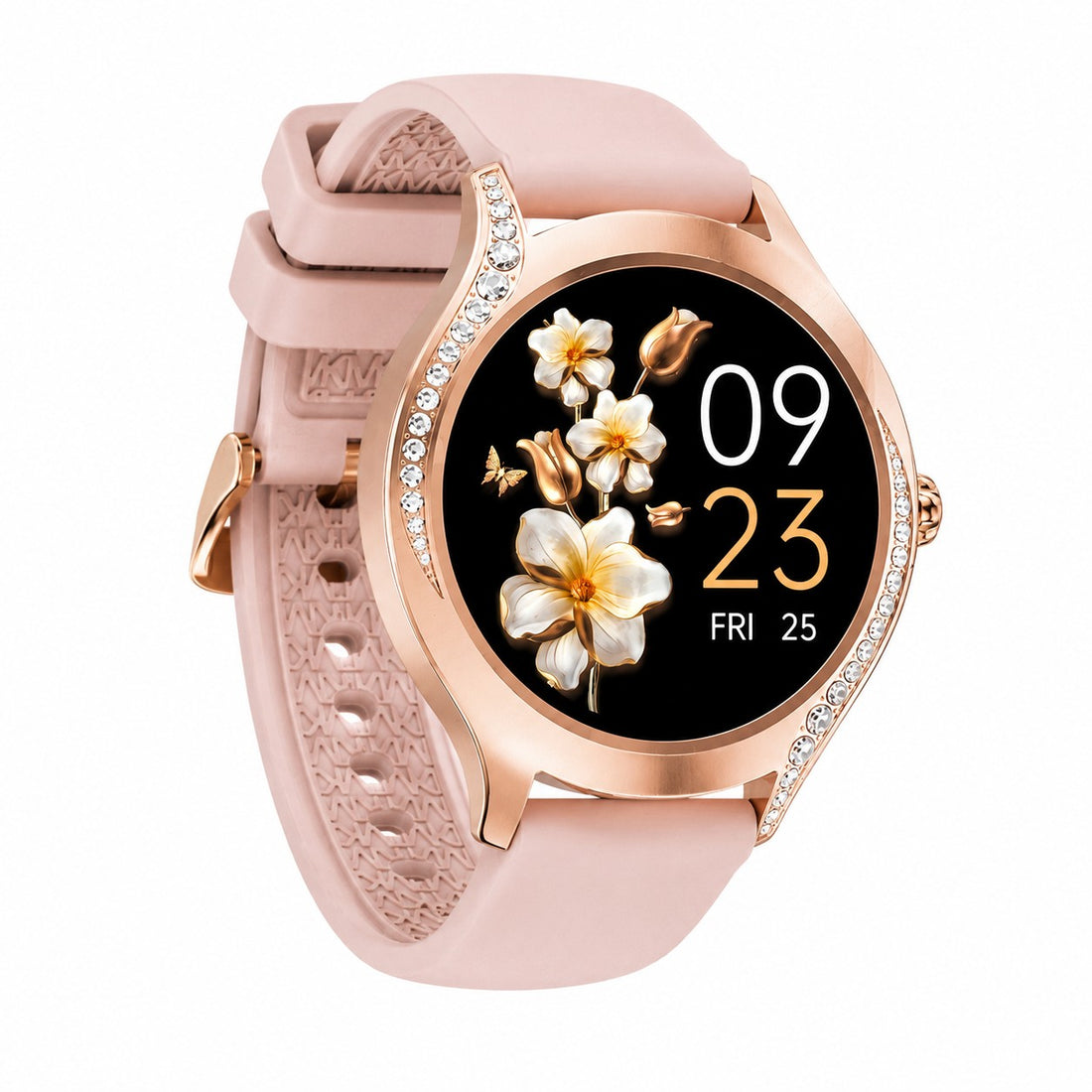 L'Arcolaio Smartwatch Bluetooth W22 for Women with 1.19" Touch Display, IP67 Waterproof, Up to 7 Days Battery Life, Pink Strap