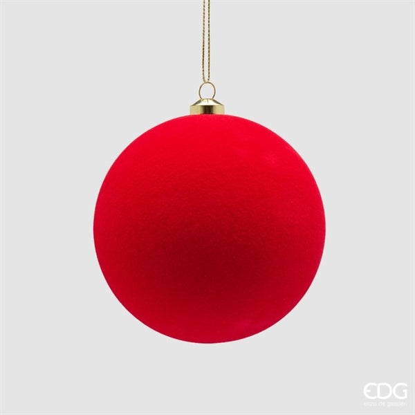 EDG Enzo De Gasperi Red Velvet Christmas Baubles Ø10 cm – Set of 6 Pcs