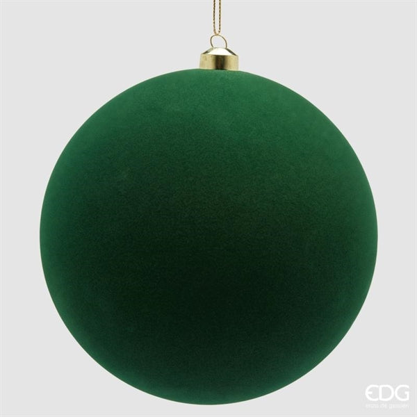 EDG Enzo De Gasperi Velvet Christmas Baubles Dark Green Ø20 cm – Christmas Decoration