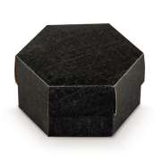 Scotton Hexagon Box with Divider 110 x 60 Mm Black 10 Pcs