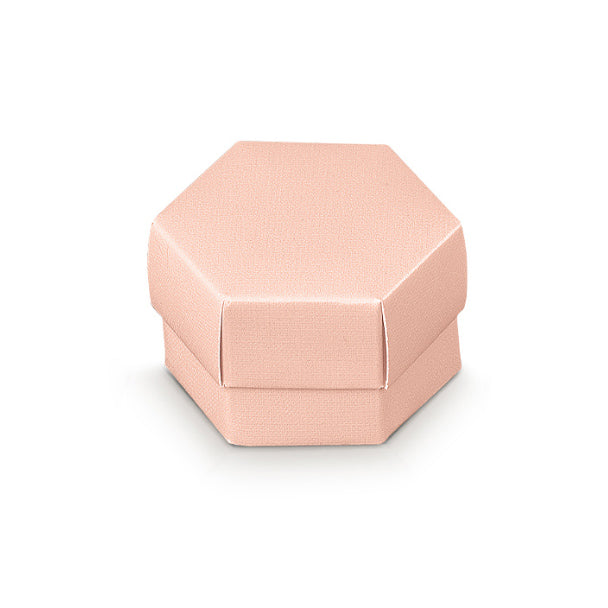 Scotton Hexagon Box with Divider 60 x 40 Mm Ciprino Linen 10 Pcs