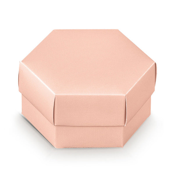 Scotton Hexagon Box with Divider 110 x 60 Mm Ciprino Linen 10 Pcs