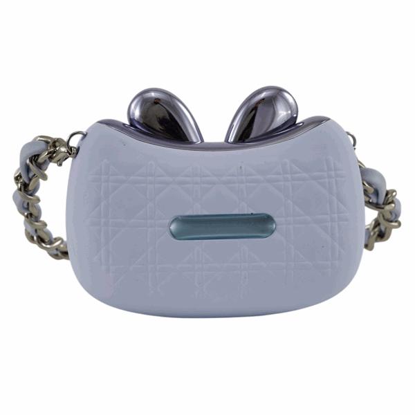 L'Arcolaio Small Handbag with Handle and Wireless Earbuds Grey 8.5x3.5x3.6 cm