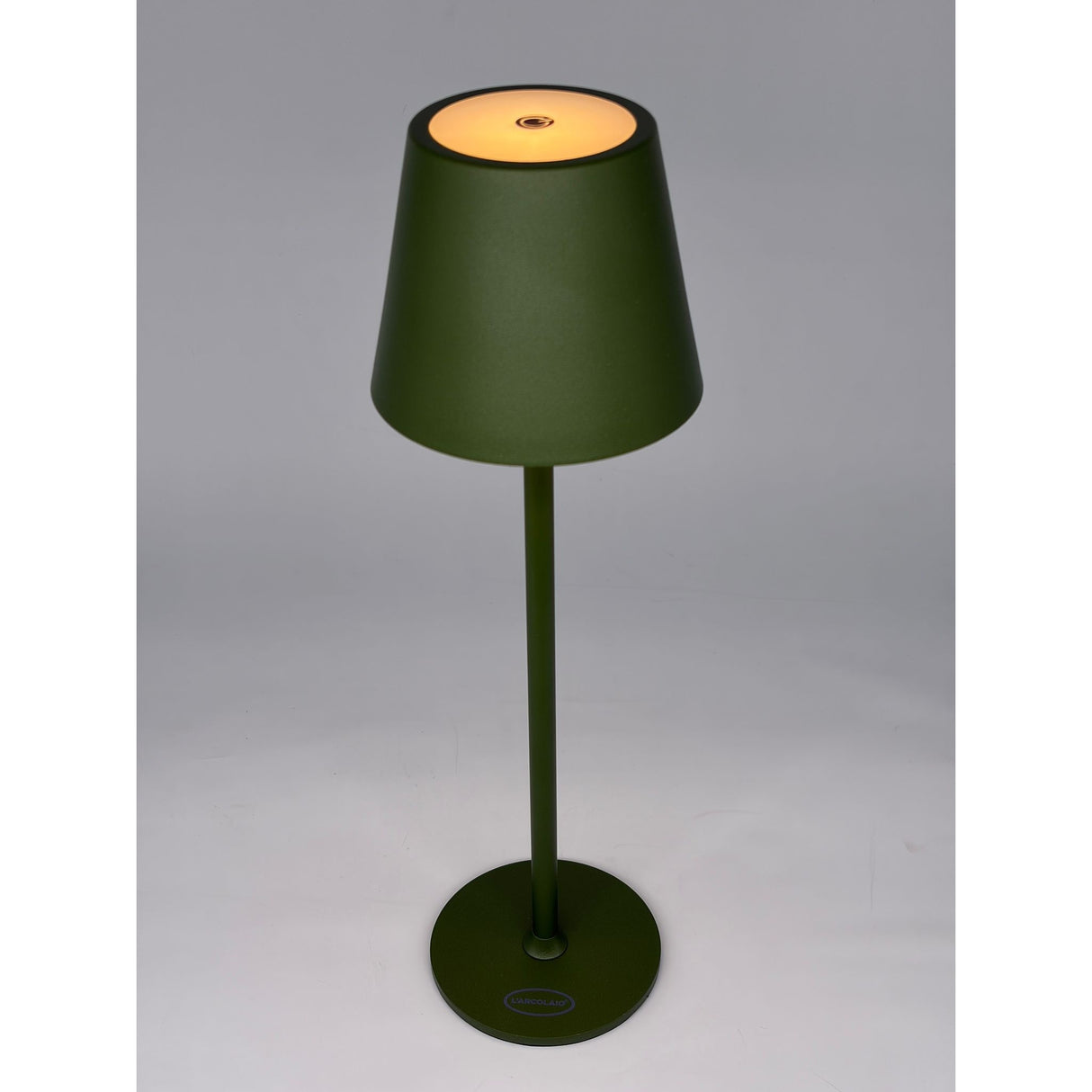 L'Arcolaio Rechargeable Touch LED Lamp H 38 Cm 10 x 10 Cm IP54 Round Pro Olive