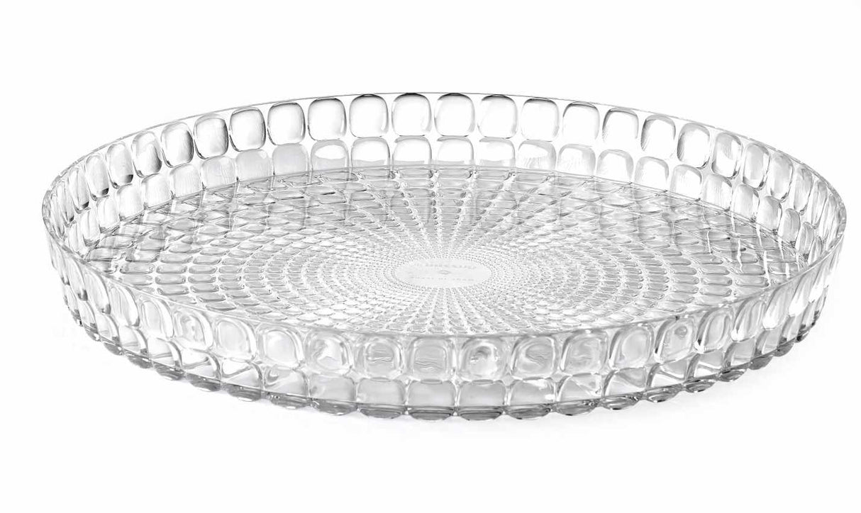 GUZZINI Tiffany Round Tray D 35.6 Cm H 4 Cm Transparent