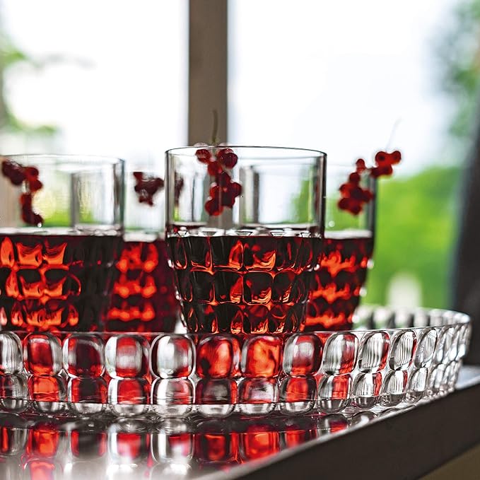 GUZZINI Tiffany Round Tray D 35.6 Cm H 4 Cm Transparent