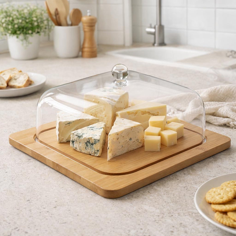 Bamboo Cheese Serving Tray 28cm