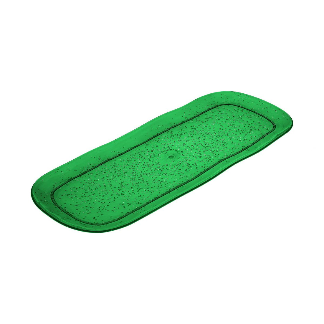 Zani Serafino Large Rectangular Tray Memento Synth in Emerald Methacrylate