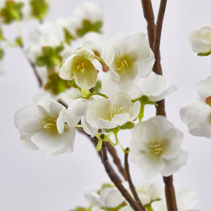 EDG Enzo De Gasperi Artificial Peach Blossom Branch H 105 Cm White
