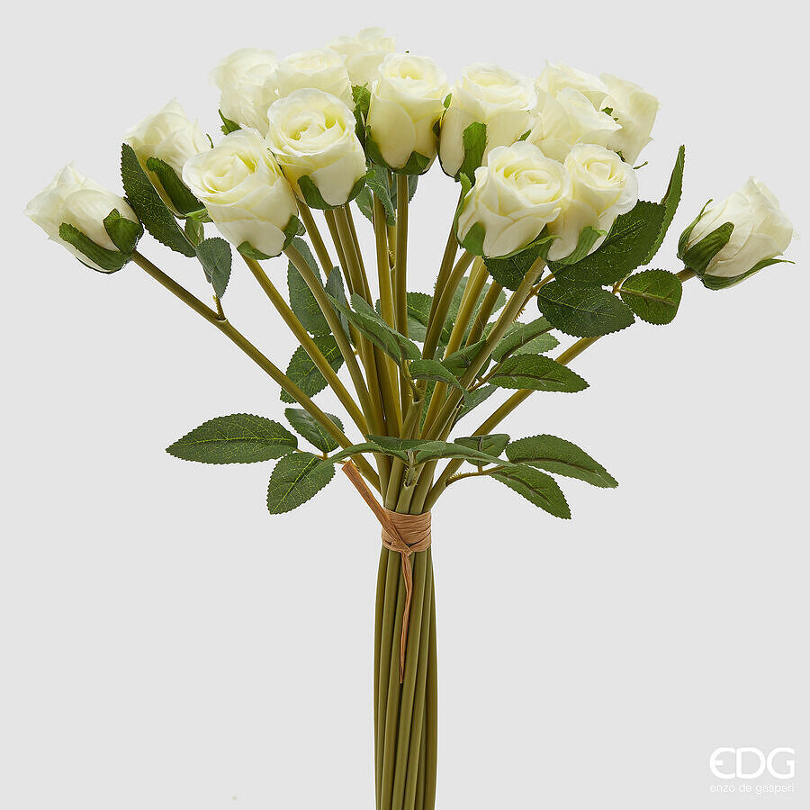edg enzo de gasperi edg enzo de gasperi mazzo rosa con foglie h 40 cm bouquet 10 fiori light green ean 8059824531285
