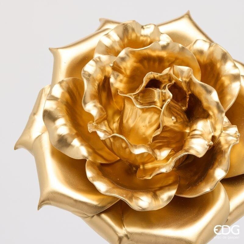 EDG Enzo De Gasperi Rosa Glossy Ramo Gold H60 Ø20 cm – Floral Christmas Decor