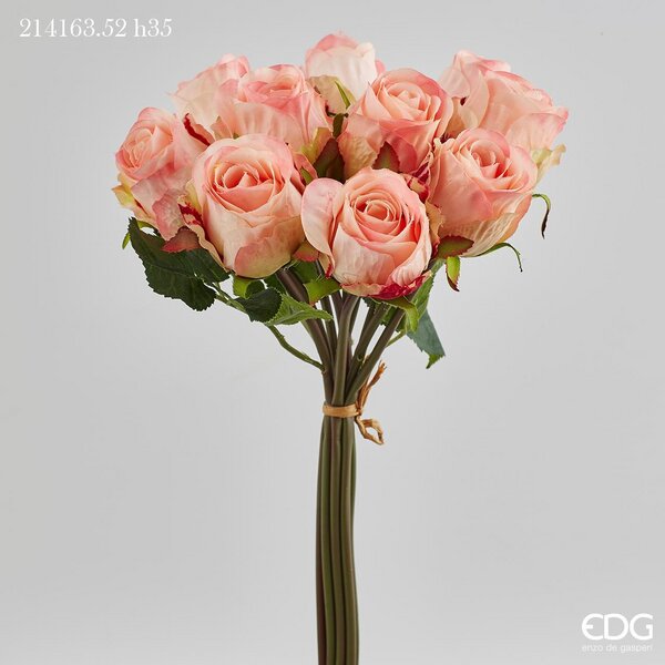 EDG Enzo De Gasperi Bouquet Roses H 35 Cm Pink 10 Pcs