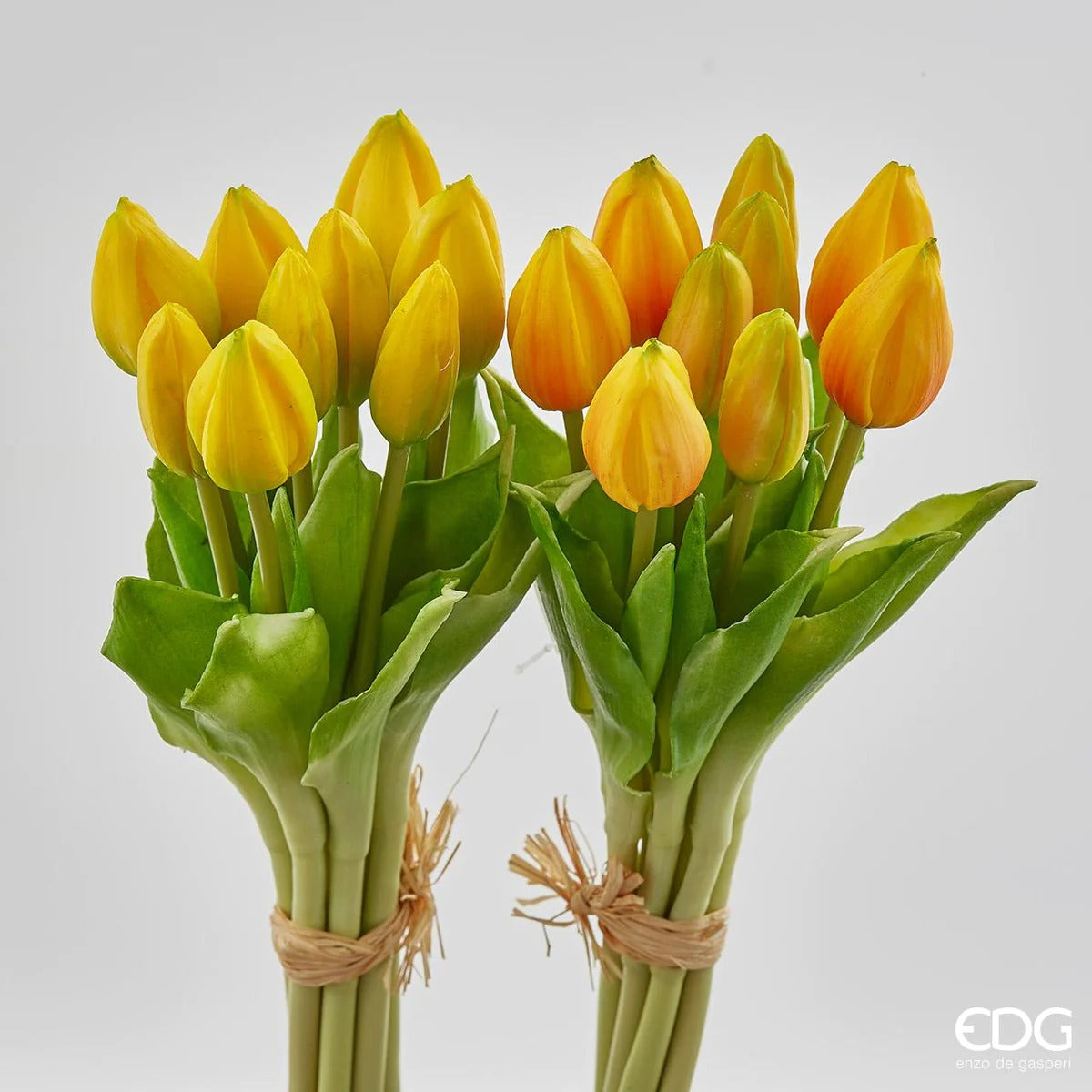 edg enzo de gasperi edg enzo de gasperi bouquet tulipani 9 boccioli h 29 cm artificiali ass giallo 1 pz ean 8056372687044