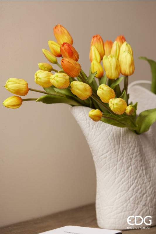 EDG Enzo De Gasperi Bouquet of 5 Tulips Olis Ass. H 40 Cm Yellow 1 Pc