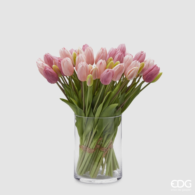 EDG Enzo De Gasperi Bouquet of 5 Tulips Olis Ass. H 40 Cm Mauve 1 Pc