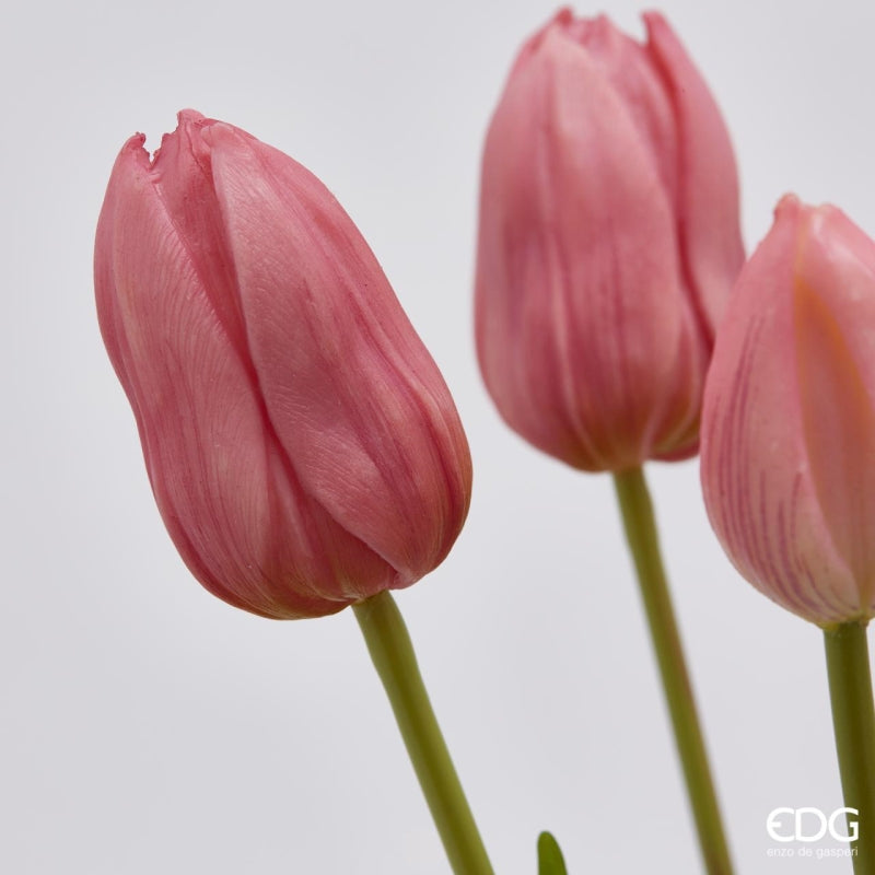 EDG Enzo De Gasperi Bouquet of 5 Tulips Olis Ass. H 40 Cm Mauve 1 Pc