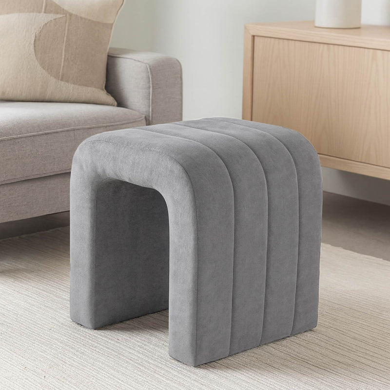 Versa Dark Grey Padded Stool