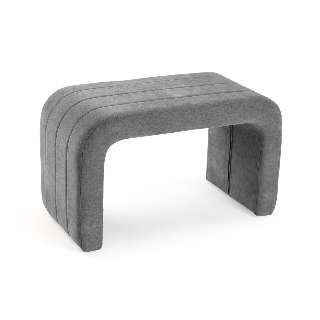 Light Grey Padded Bench