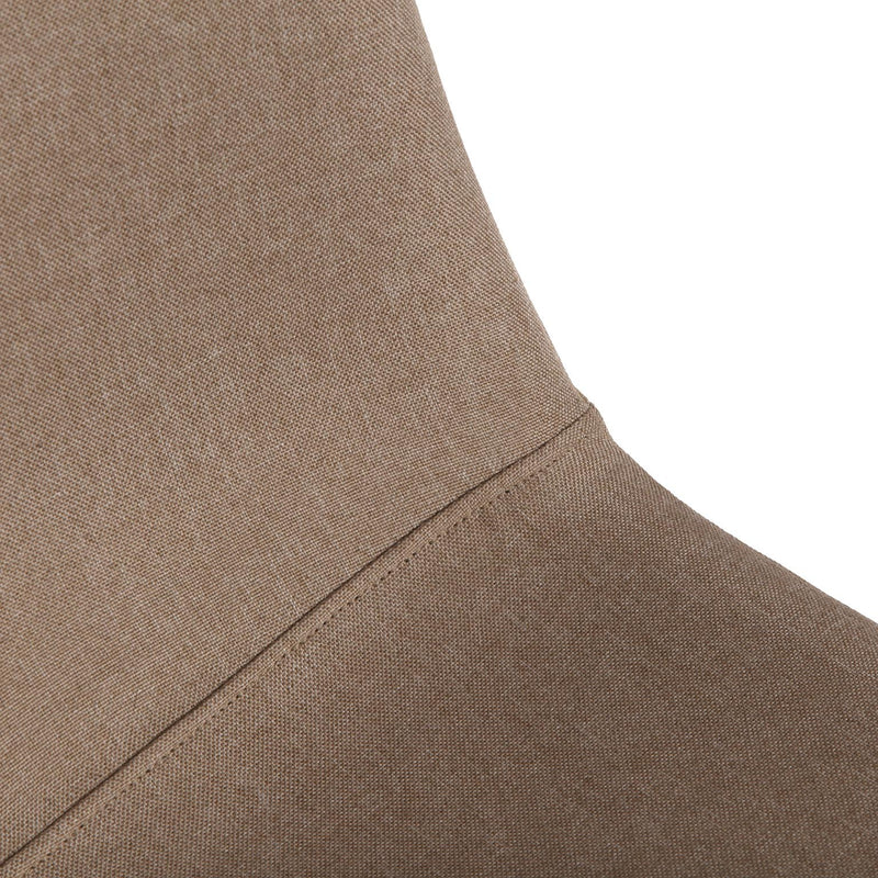 Versa Sedia da Pranzo Nora Color Cammello in Tessuto con Gambe in Metallo Nero – Sedia Moderna per Cucina e Soggiorno