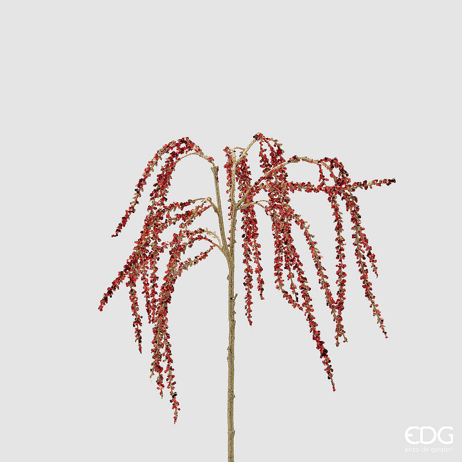 EDG Enzo De Gasperi Spiga Natalizia Glitter Cadente H75 cm Rossa – Decorazione di Natale