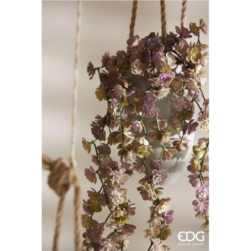 EDG Enzo De Gasperi Echeveria Olis Hanging Bush H 44 Cm Artificial Plant Pink Light Green