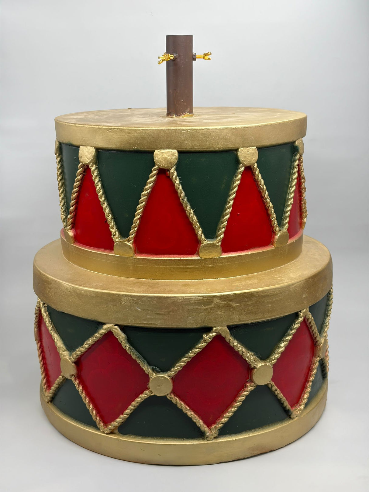 Precious Home Base Decorative Christmas Tree Drum Overlapping Polyresin 50 x 50 x 45 cm