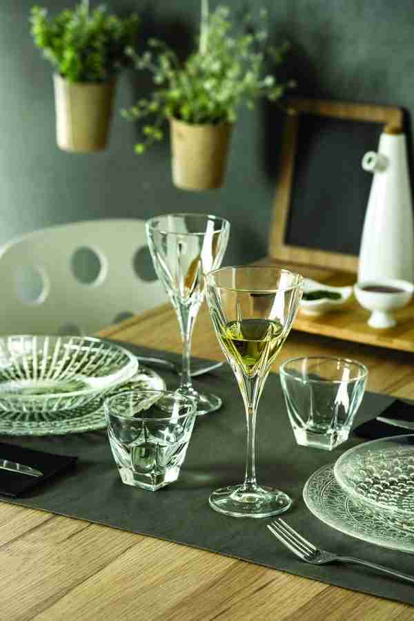 RCR Cristalleria Italiana Fusion - DOF - Set of 6 Glass Glasses