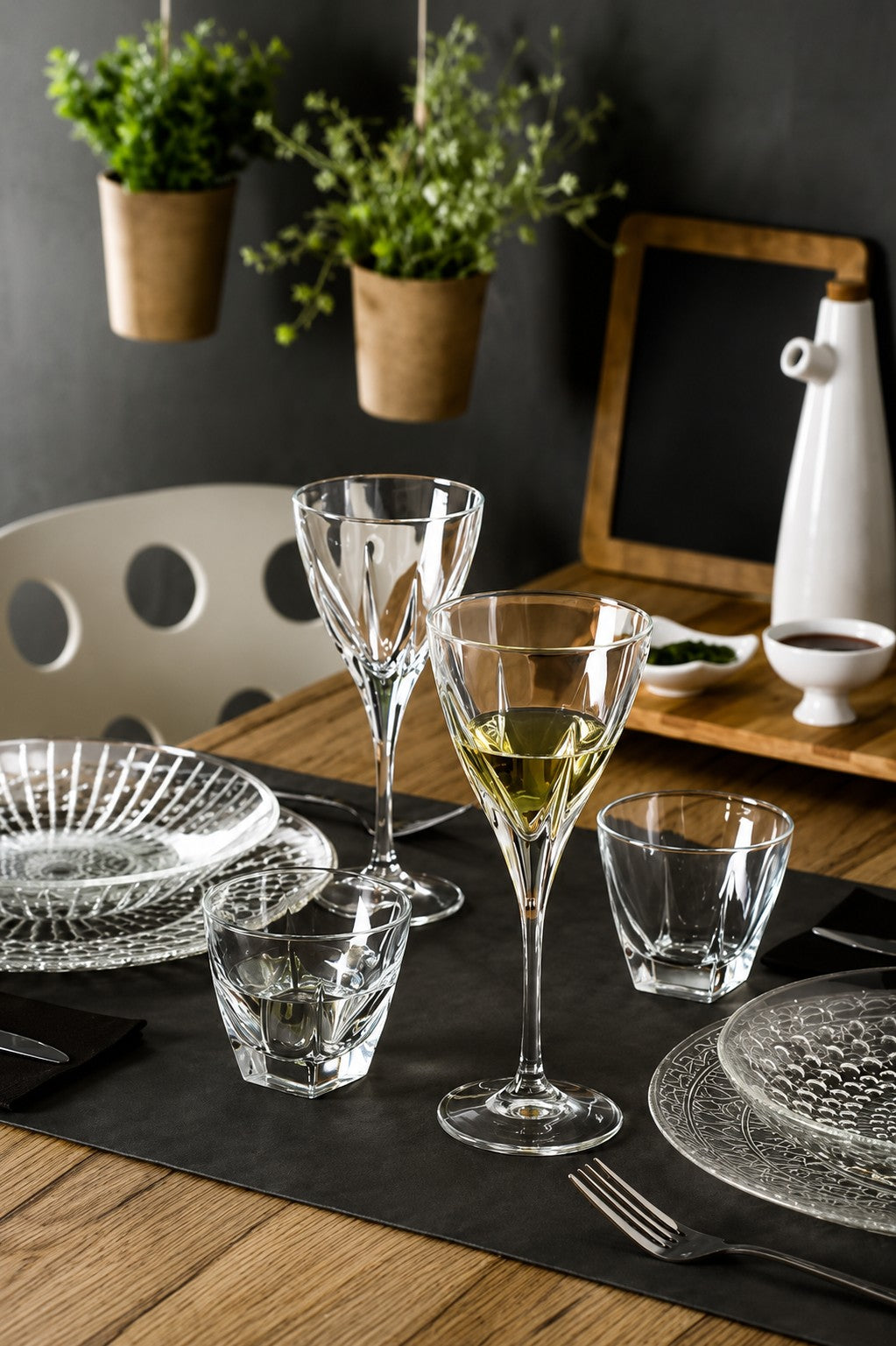RCR Cristalleria Italiana Fusion - DOF - Set of 6 Glass Glasses