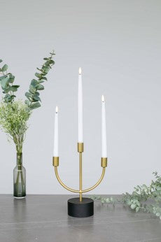 Bonturi Home White Wax LED Candle 30 cm REMOTE 12pcs