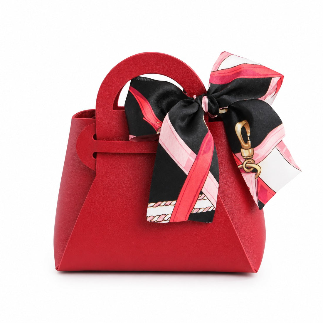 Bonturi Casa MINI FOULARD Handbag Favor 10x5xH11 Cm BURGUNDY Sugared Almonds Holder 1 Pc