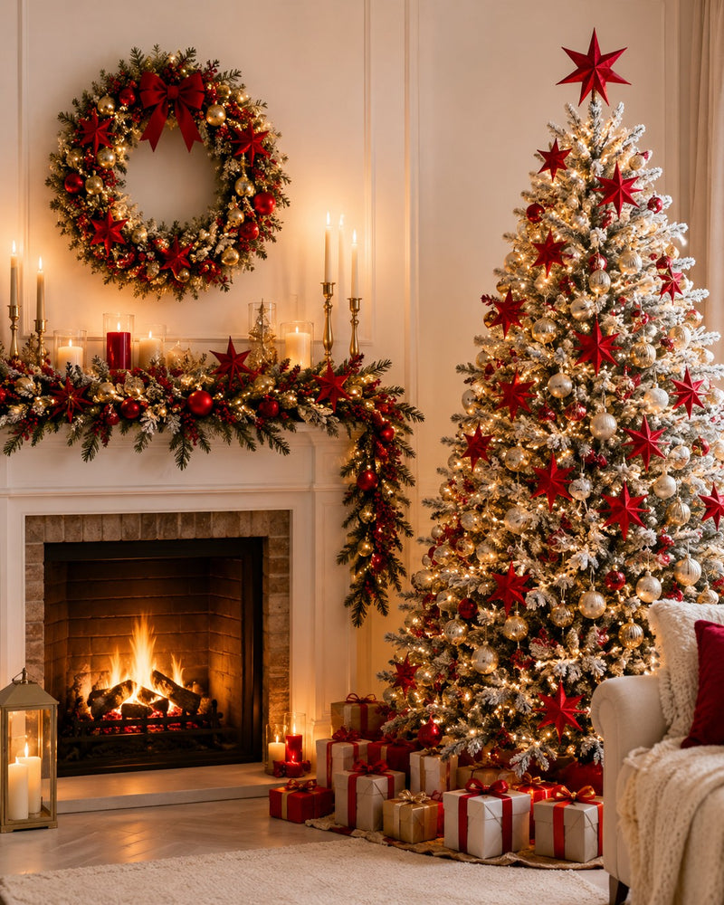 Bonturi Home SEVEN STAR RED Christmas 85cm