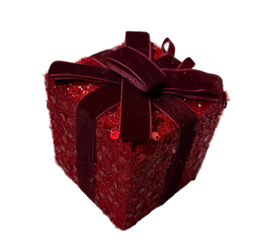 Bonturi Home DECO Christmas GIFT 8X8X8 BURGUNDY