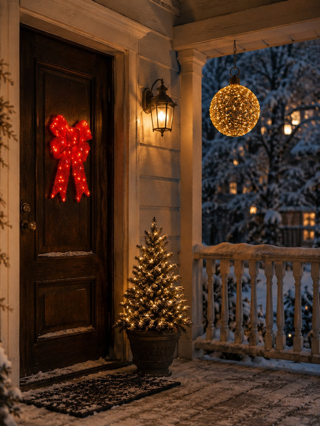 Bonturi Casa LIGHT BOW RED 50 cm di Natale 84 LED