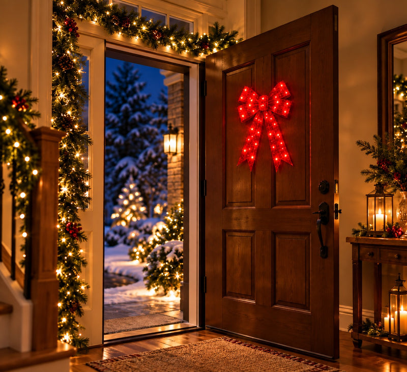 Bonturi Casa Red Bow Led Christmas 50 cm 84 LED IP 44