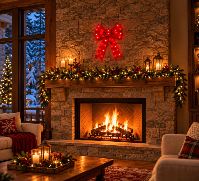 Bonturi Casa Red Bow Led Christmas 50 cm 84 LED IP 44