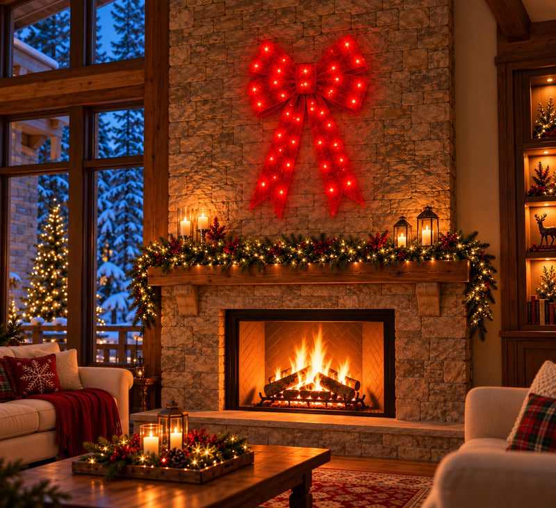 Bonturi Casa Red Bow Led Christmas 120cm 168 LED ip 44