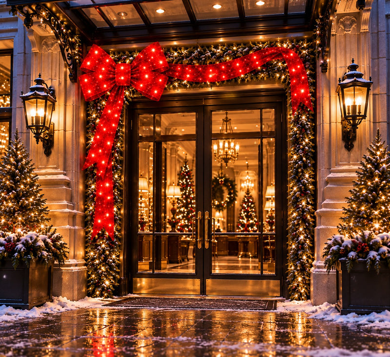Bonturi Casa Fiocco Rosso Led Christmas 210cm 368 LED IP 44