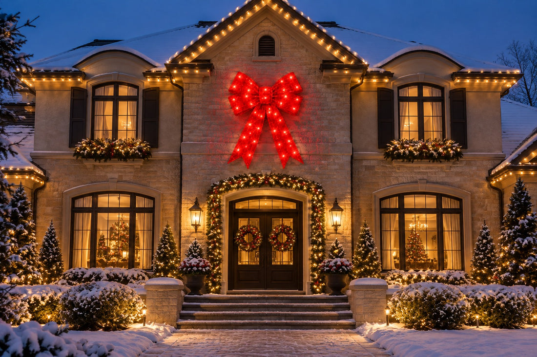 Bonturi Casa Fiocco Rosso Led Christmas 210cm 368 LED IP 44