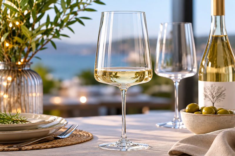 RCR Cristalleria Italiana Essential - E54 - Set of 6 Glass Wine Glasses