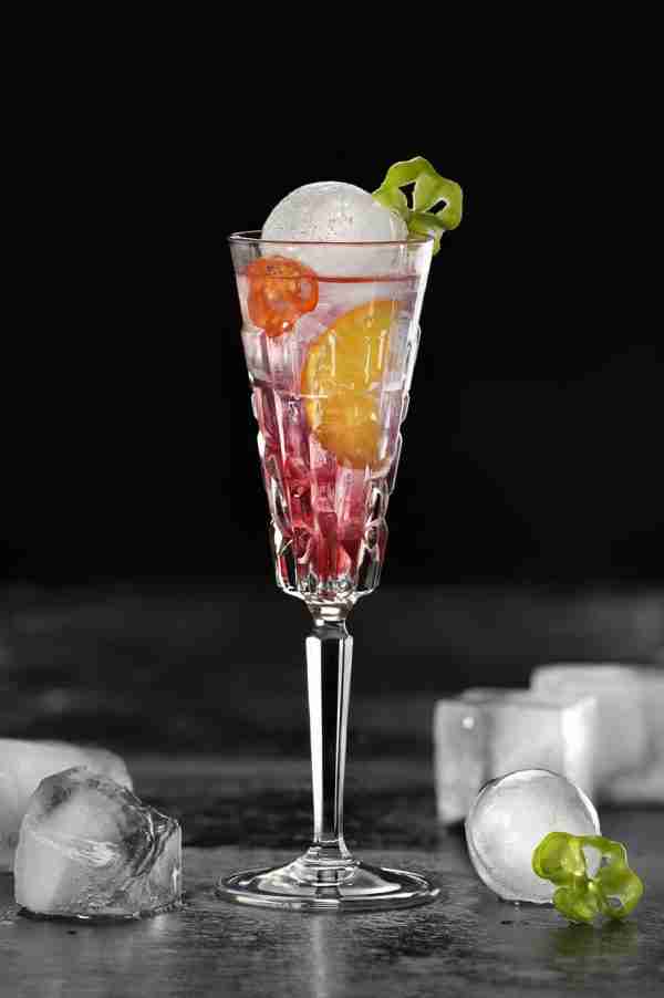 RCR Cristalleria Italiana Etna - FL - Set of 6 Glass Flutes