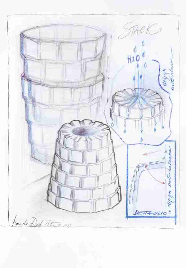 RCR Cristalleria Italiana Stack - DOF - Set of 6 Glass Glasses