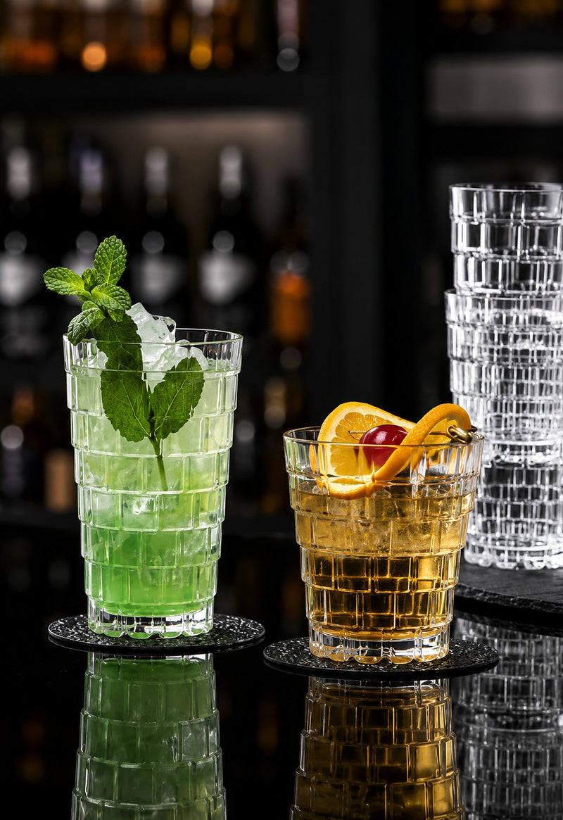 RCR Cristalleria Italiana Stack - DOF - Set of 6 Glass Glasses