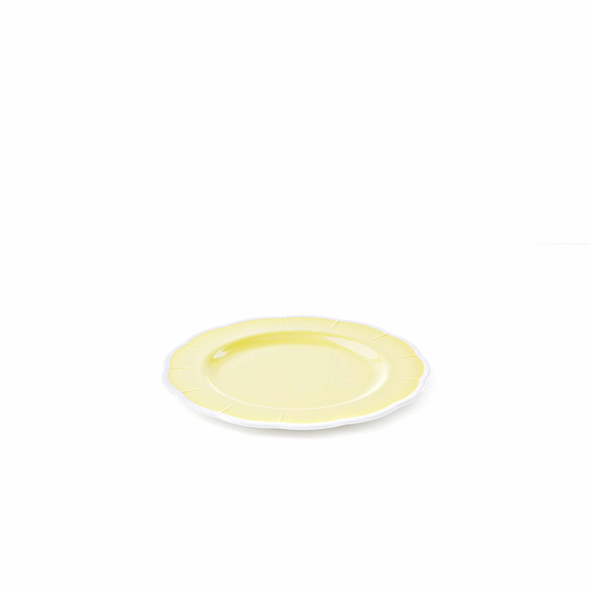 GUZZINI Melamine Flat Plate Flora D 28 Cm Table Decor Dusty Yellow