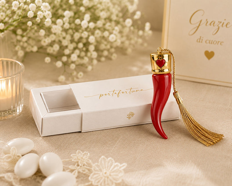 Cupido&Co. Horn with Tassel H 110 Mm Red Gold
