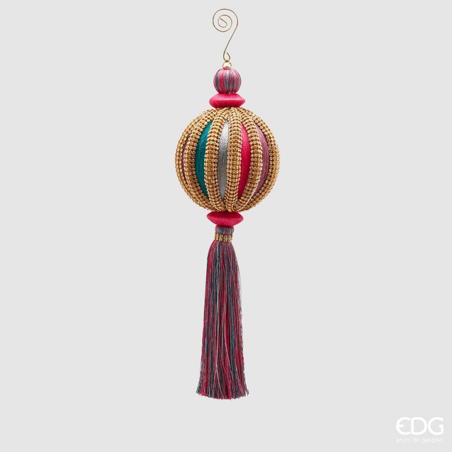 EDG Enzo De Gasperi Silk Zirc Meridia Christmas Ball H32 D10 Multicolor